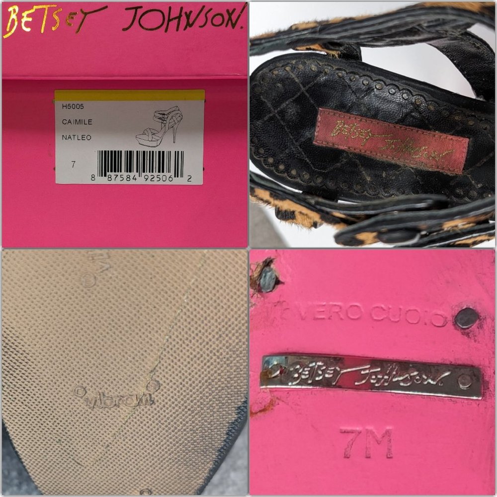 Betsey Johnson Caimile Platform Heels Womens Leopard Print Open Toe Size 7 - Picture 14 of 16